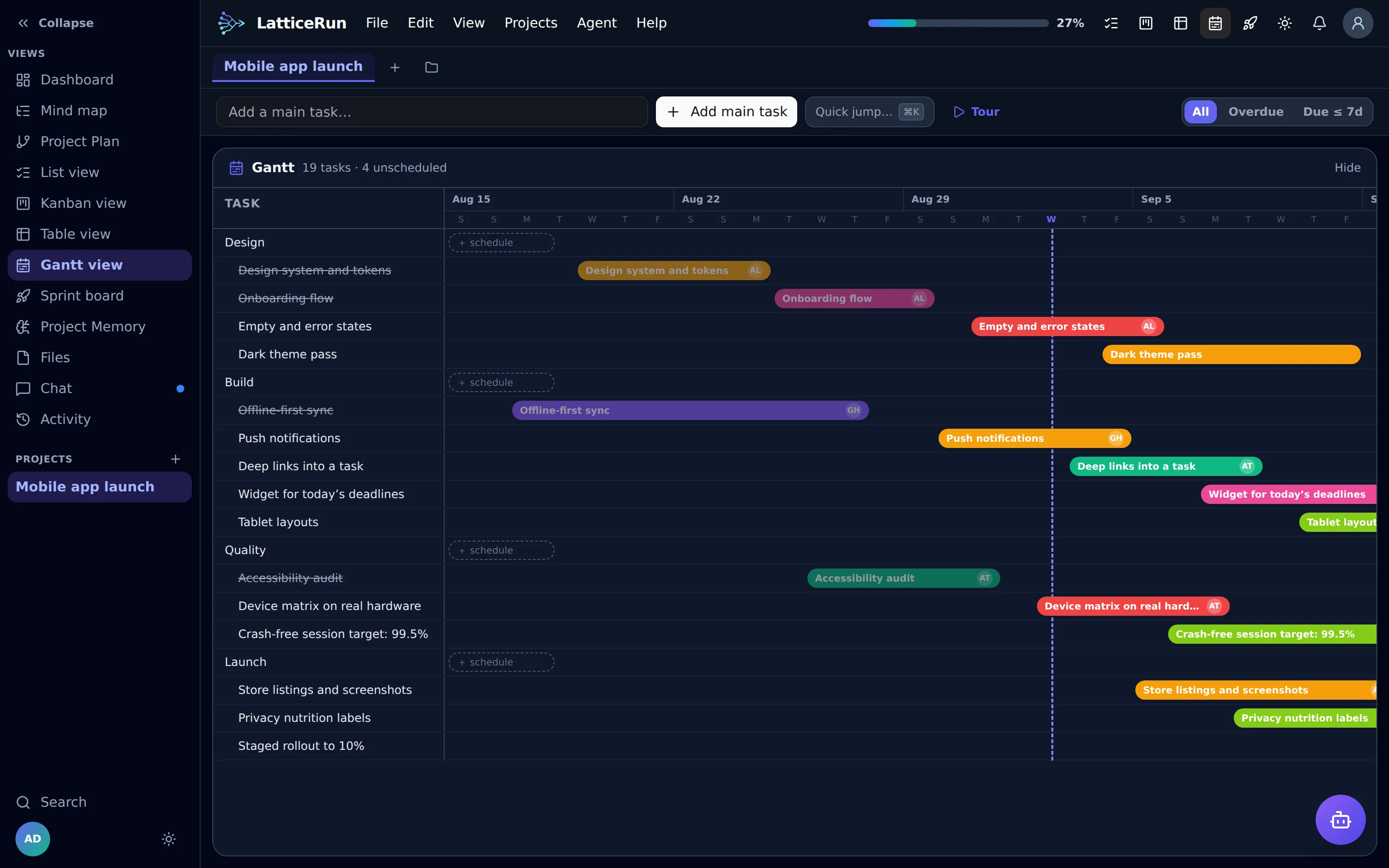 LatticeRun — Every branch on a timeline